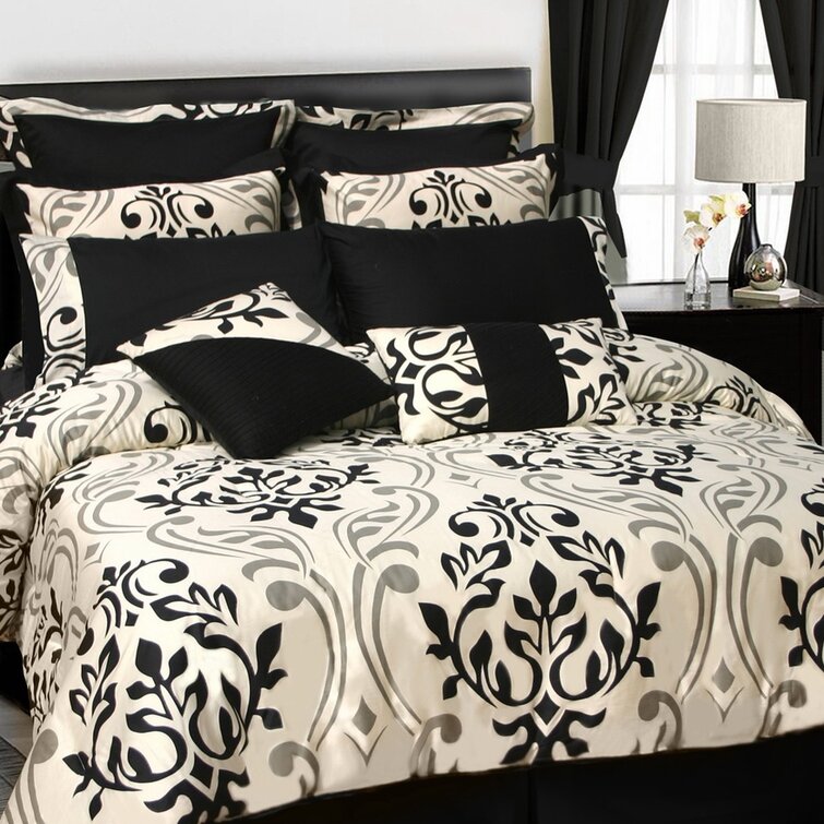 Black and 2024 ivory bedding